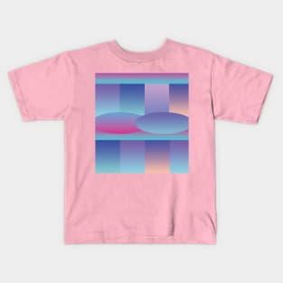 Purple Gradient Abstract design Kids T-Shirt